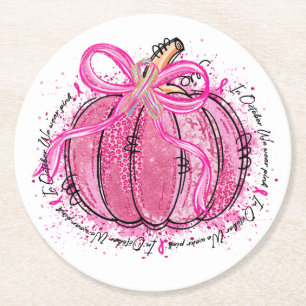 Glitzer in Lissabon im Oktober Wir tragen Pink Runder Pappuntersetzer
