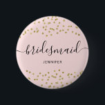 Glitzer in Rosa und Gold überragt 6 cm Abzeichen Button<br><div class="desc">Werden Sie mein Bridesmaid-Vorschlag Keyring sein? Dieses niedliche Abzeichen wurde für die Abstimmung mit unserer Hochzeitskollektion in Rosa und Gold Glitzer konzipiert und weist eine goldene Glitzer-Grenze auf rosa Hintergrund auf. Für eine weiter gehende Anpassung dieses Designs klicken Sie bitte auf den "CUSTOMIZE"-Button oben. Bitte beachten Sie, dass Glitzer als...</div>