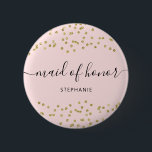 Glitzer in Rosa und Gold überragt 6 cm Abzeichen Button<br><div class="desc">Werden Sie mein Bridesmaid-Vorschlag Keyring sein? Dieses niedliche Abzeichen wurde für die Abstimmung mit unserer Hochzeitskollektion in Rosa und Gold Glitzer konzipiert und weist eine goldene Glitzer-Grenze auf rosa Hintergrund auf. Für eine weiter gehende Anpassung dieses Designs klicken Sie bitte auf den "CUSTOMIZE"-Button oben. Bitte beachten Sie, dass Glitzer als...</div>