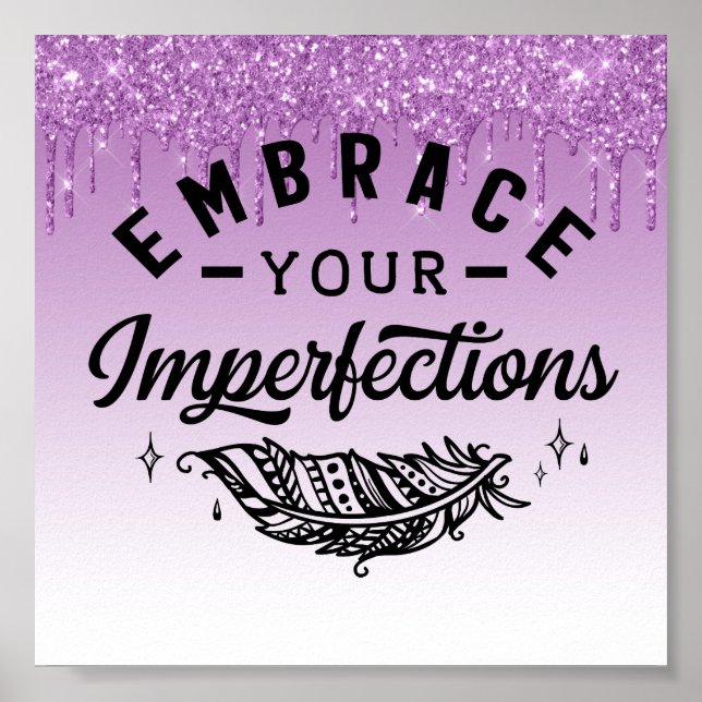 Glitzer-Inspiration-Zitat-Poster Poster (Vorne)