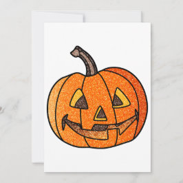 Glitzer Jack O'Lantern Feiertagskarte