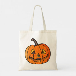 Glitzer Jack O'Lantern Tragetasche