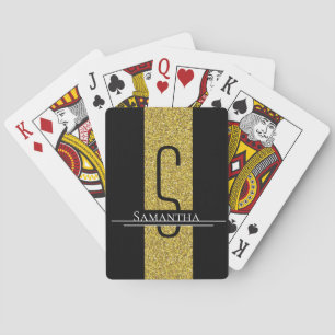 Glitzer-Karten für das Goldene Monogramm Spielkarten