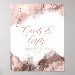 Glitzer-Karten und Geschenke Rose Gold ID644 Poster