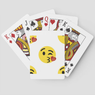 Glitzer kiss emoji spielkarten