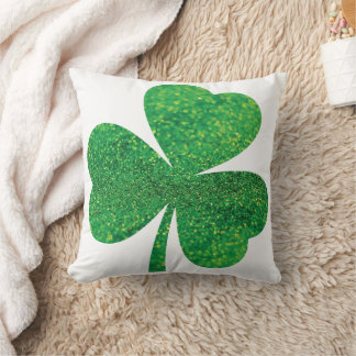 Glitzer Kleeblatt St. Patrick's Day Throw Kissen