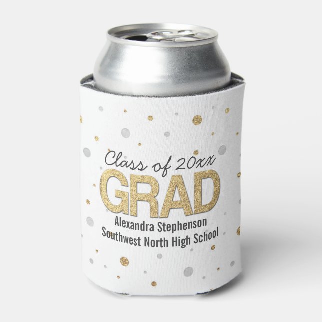 Glitzer-Konfetti-Graduierungspartei für Gold Foil Dosenkühler (Kanne Vorderseite)