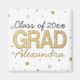 Glitzer-Konfetti-Graduierungspartei für Gold Foil Magnet