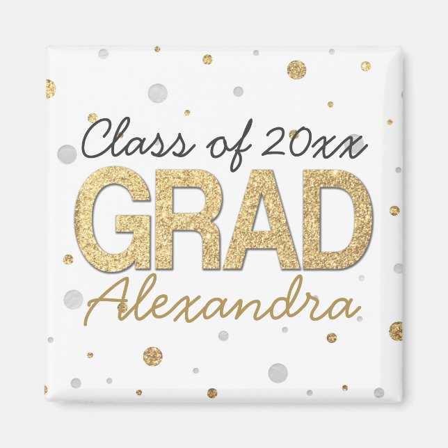 Glitzer-Konfetti-Graduierungspartei für Gold Foil Magnet (Vorne)