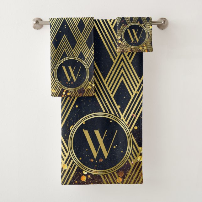 Glitzer-Kunst-Deko Gatsby bezauberndes Badhandtuch Set (Insitu)