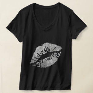 Glitzer-Kuss der Frauen T-Shirt