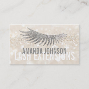 Glitzer Lash Eyelash Extensions Cream Card Visitenkarte