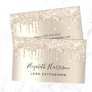 Glitzer Lashes Gold Visitenkarte
