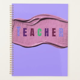 Glitzer-Lehrer Farbige Buchstaben Planer