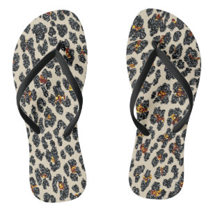 Glitzer Leopard Flip Flops