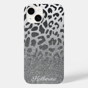 Glitzer Leopard Print Case-Mate iPhone 14 Hülle