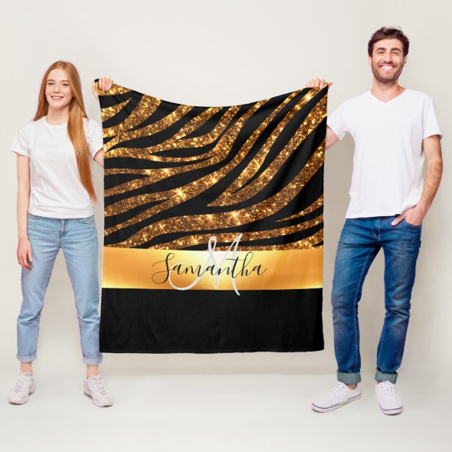 Glitzer Leopard Print Fleecedecke (Beispiel)
