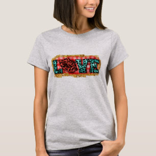 Glitzer Leopard Print Liebe Lippen T-Shirt