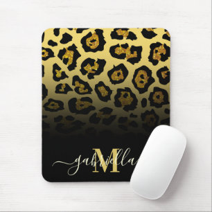 Glitzer Leopard Print Mousepad