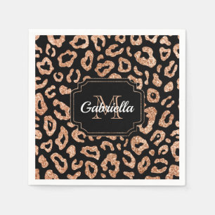 Glitzer Leopard Print Serviette