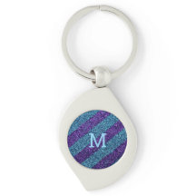 Glitzer lila & blau kundenspezifisches Monogramm