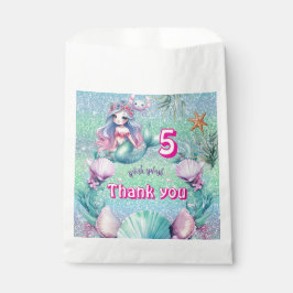 Glitzer lila Geburtstag der Meerjungfrau Gefallen Geschenktütchen