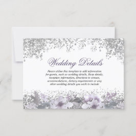 Glitzer Lila Hochzeitsempfehlung Details Einladung