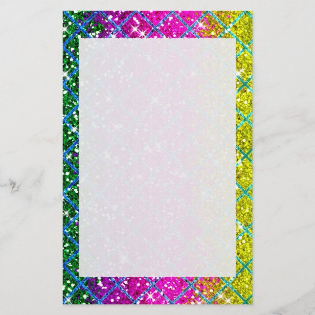 Glitzer Lila Snakeskin Briefpapier (Vorderseite)