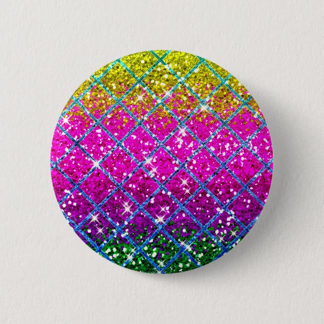 Glitzer Lila Snakeskin Button (Vorderseite)