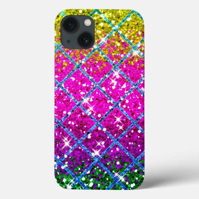 Glitzer Lila Snakeskin Case-Mate iPhone Hülle (Rückseite)