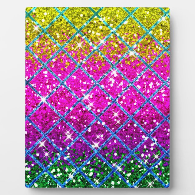 Glitzer Lila Snakeskin Fotoplatte (Vorderseite)