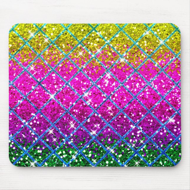 Glitzer Lila Snakeskin Mousepad (Vorne)
