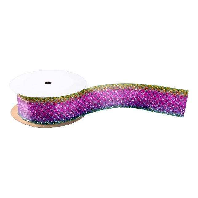 Glitzer Lila Snakeskin Satinband (Spule)