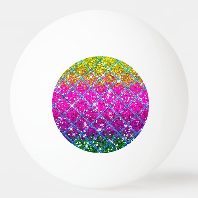 Glitzer Lila Snakeskin Tischtennisball (Rückseite)
