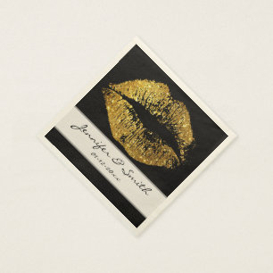 Glitzer Lippen Serviette