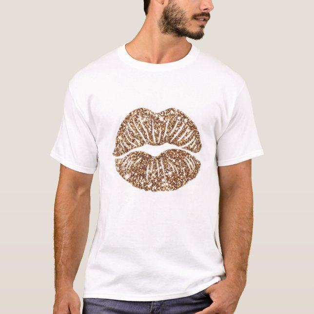Glitzer Lippen T-Shirt (Vorderseite)