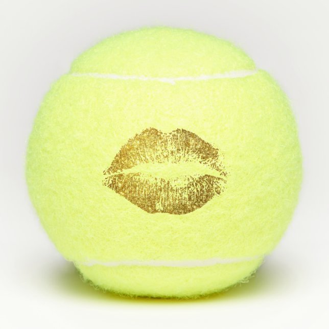 Glitzer Lippen Tennisbälle (Vorderseite)