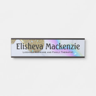 Glitzer LMFT Therapist Office Türschild Plakat