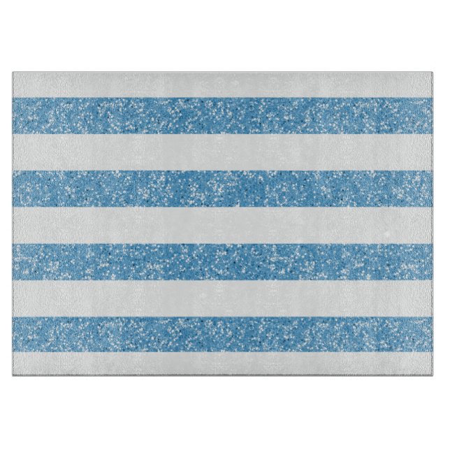 Glitzer Look Stripes Cutting Board Schneidebrett (Vorderseite)