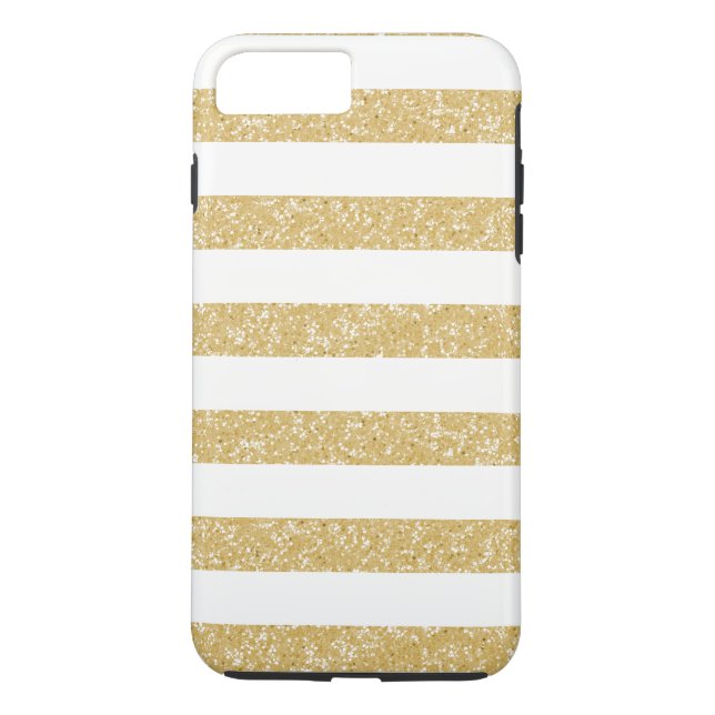 Glitzer Look Stripes iPhone 7 Plus Tough Case (Rückseite)