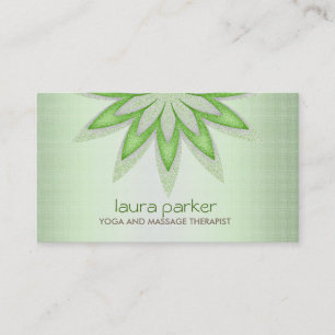 Glitzer Lotus Blume Logo Yoga Gesundheit Visitenkarte