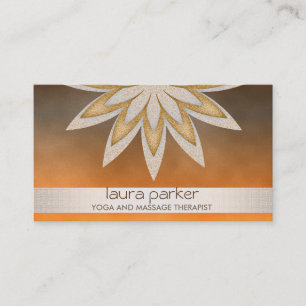 Glitzer Lotus Blume Logo Yoga Gesundheit Visitenkarte