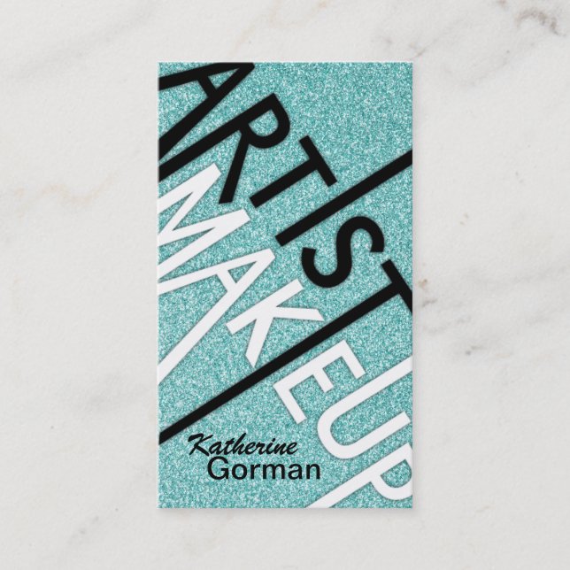 Glitzer-Make-upkünstler-Geschäfts-Karten Visitenkarte (Vorderseite)