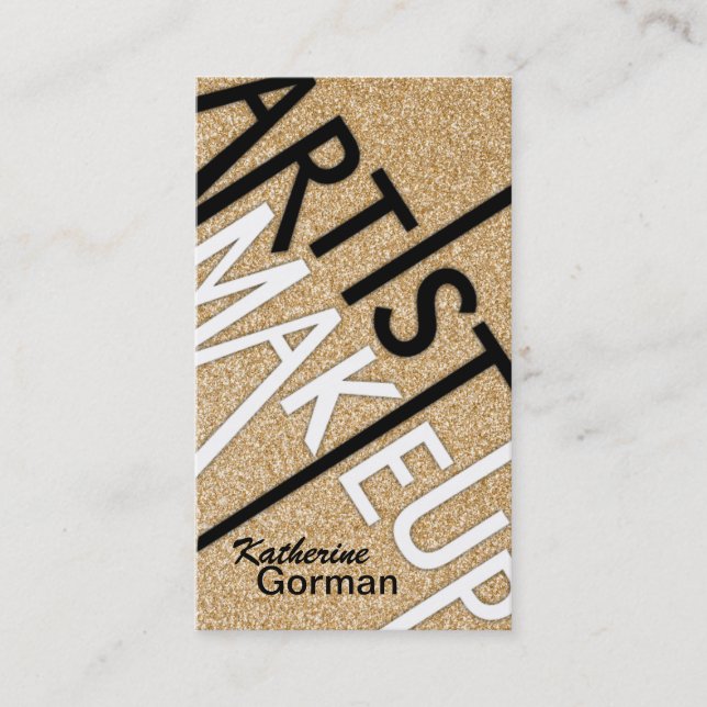 Glitzer-Make-upkünstler-Geschäfts-Karten Visitenkarte (Vorderseite)