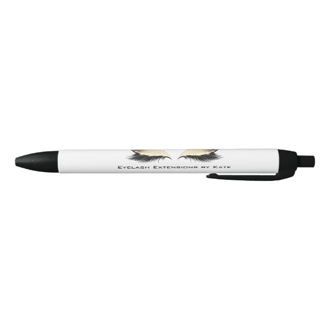 Glitzer Makeup Eyes Glitzer Lashes Gold White Blac Kugelschreiber (Unterseite)
