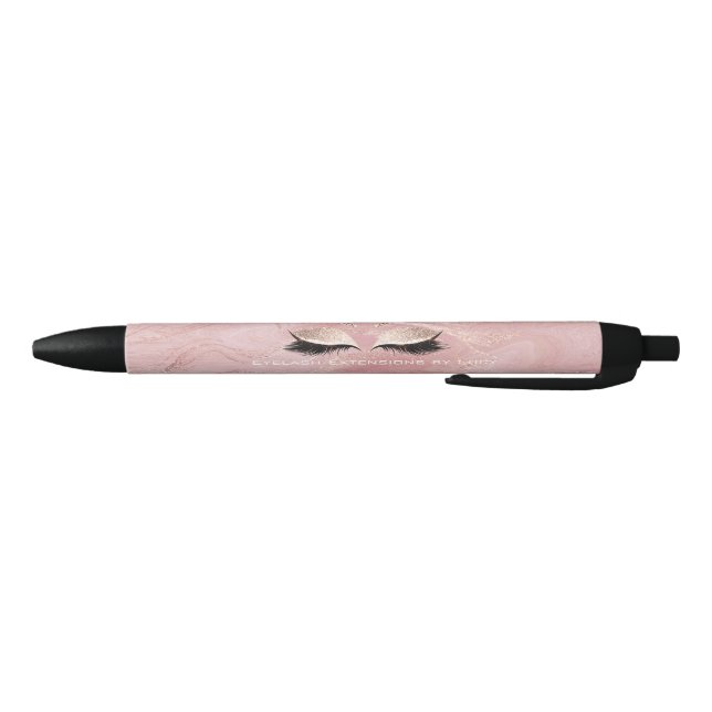 Glitzer Makeup Eyes Glitzer Lashes Pink Molten Kugelschreiber (Unterseite)