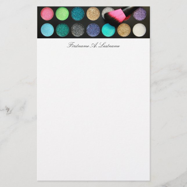 Glitzer Makeup Stationery Briefpapier (Vorderseite)