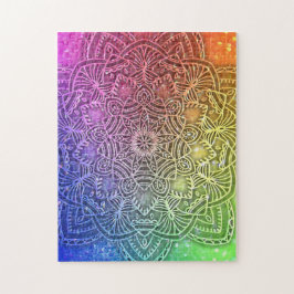 Glitzer Mandala Hologram Bright Rainbow