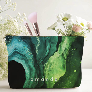 Glitzer-Marmor-Art-Monogramm 2024 für Mädchen Zubehörtasche