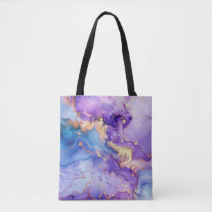 Glitzer Minimal Nahtloses Lila Blau Muster Tasche